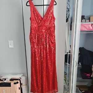 Red Sequin Gown